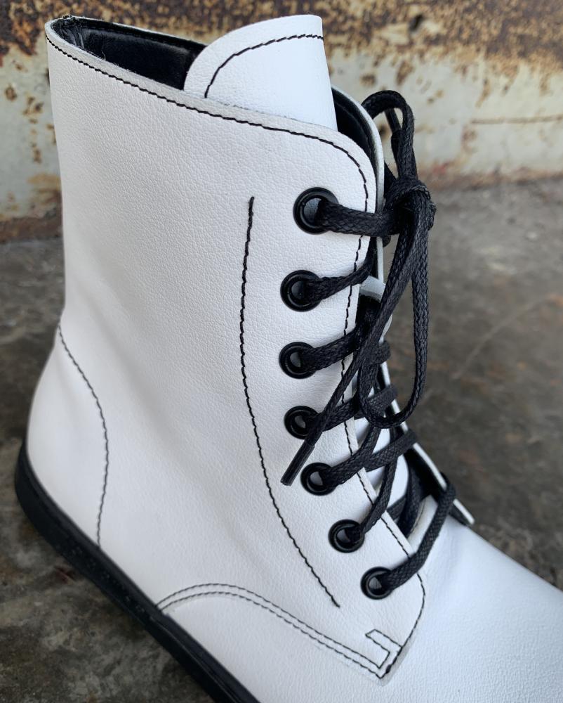 Peerko Vegan Barefoot Go Boot White | Happy Little Soles