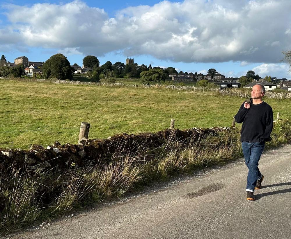 Jonny Drury walking in Vivobarefoot Tracker Boots | Happy Little Soles UK