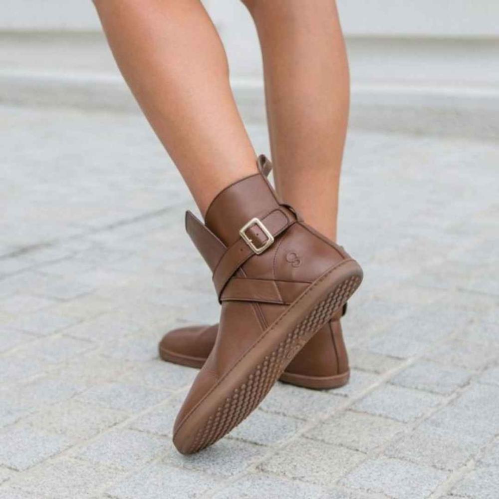 Shapen Barefoot Divine Boots in Brown | Happy Little Soles UK