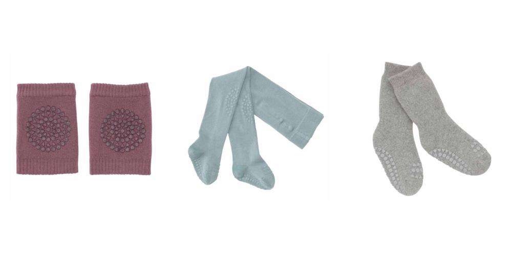 Go Baby Go Non-Slip Organic Baby Tights, Socks and Knee pads | Happy Little Soles