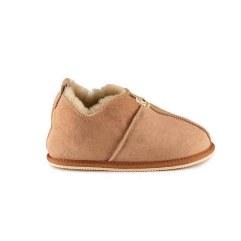 Zeazoo Adults Unisex Sheepskin Shaun Slippers Chestnut | Happy Little Soles UK