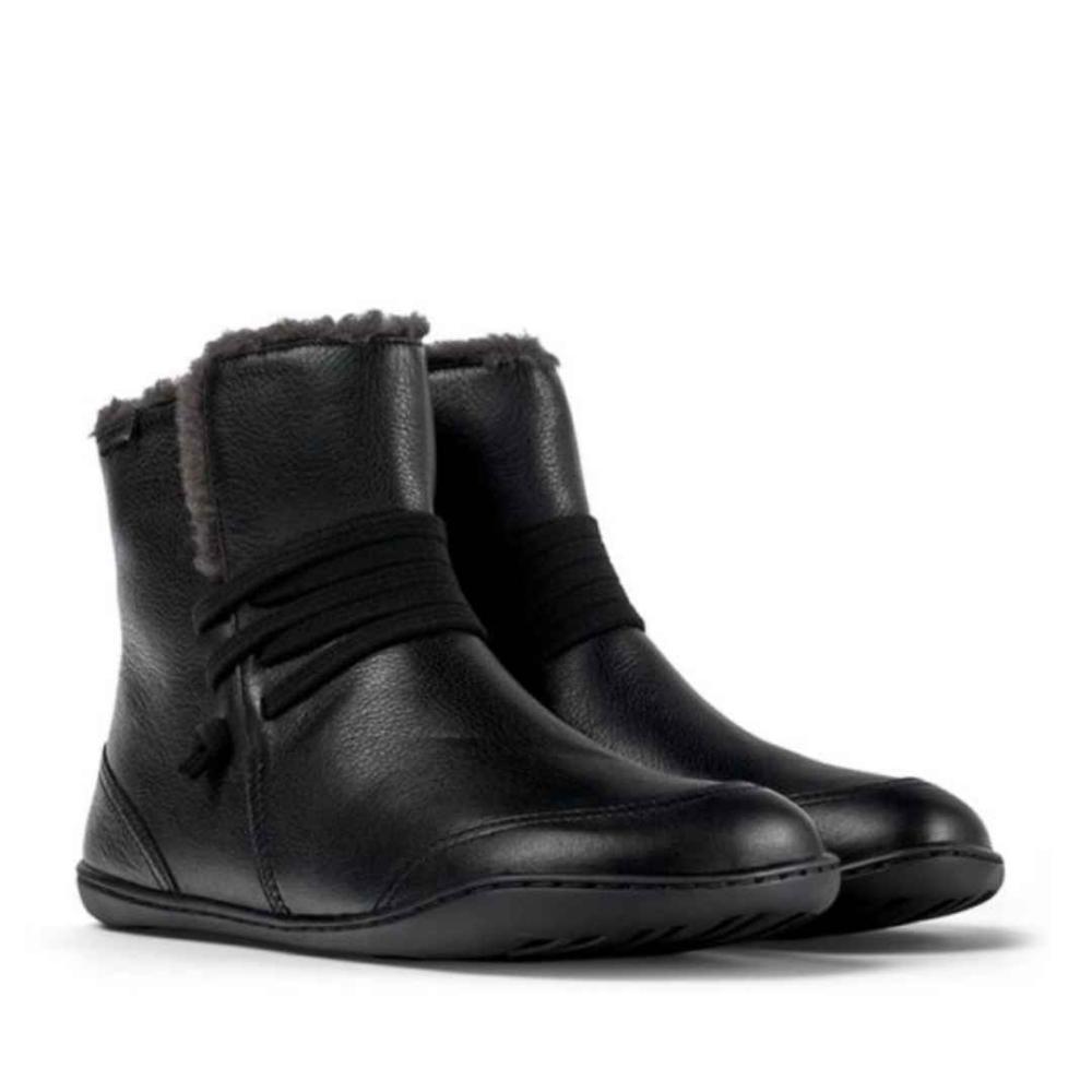 Camper Ladies Peu Mid-Height Barefoot Boots All Black | Happy Little Soles UK