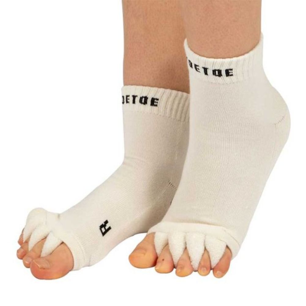 ToeToe Health Ankle Toe Separator Socks Cream | Happy Little Soles UK