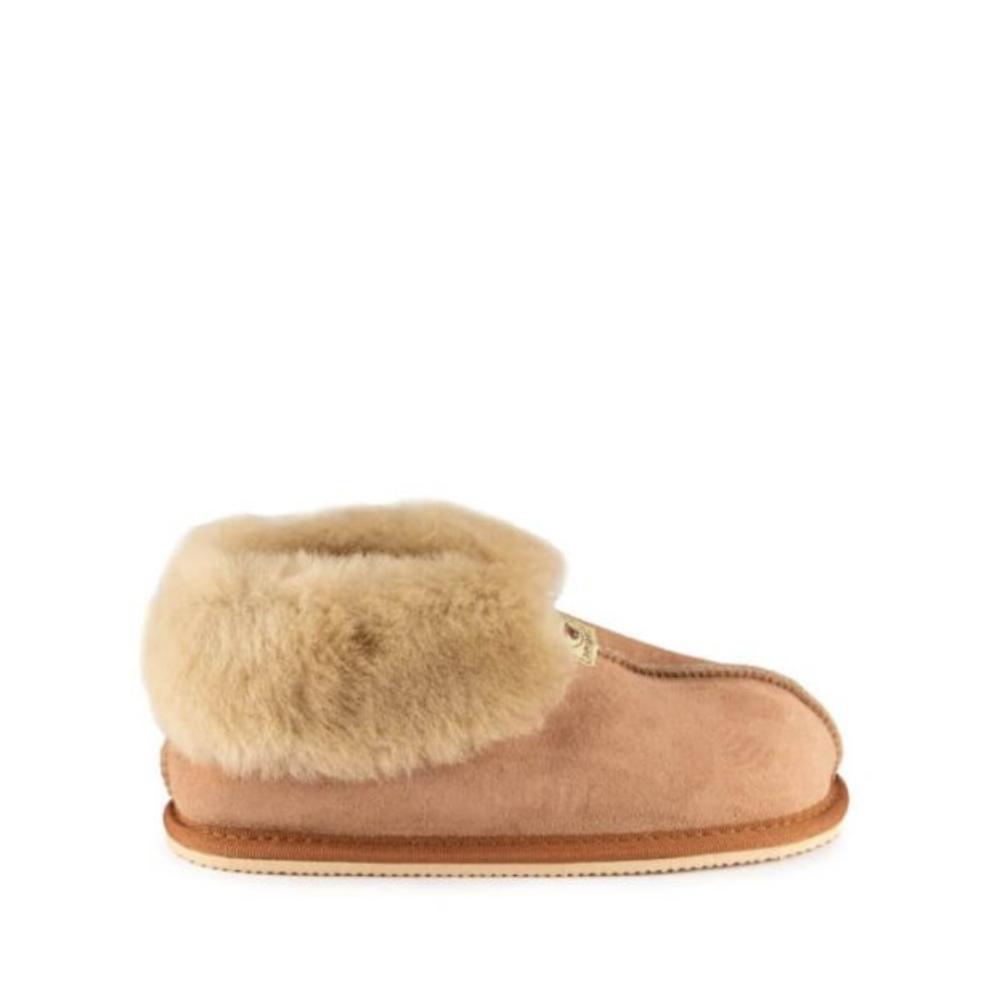 Zeazoo Ladies Sheepskin Dolly Slippers Chestnut | Happy Little Soles