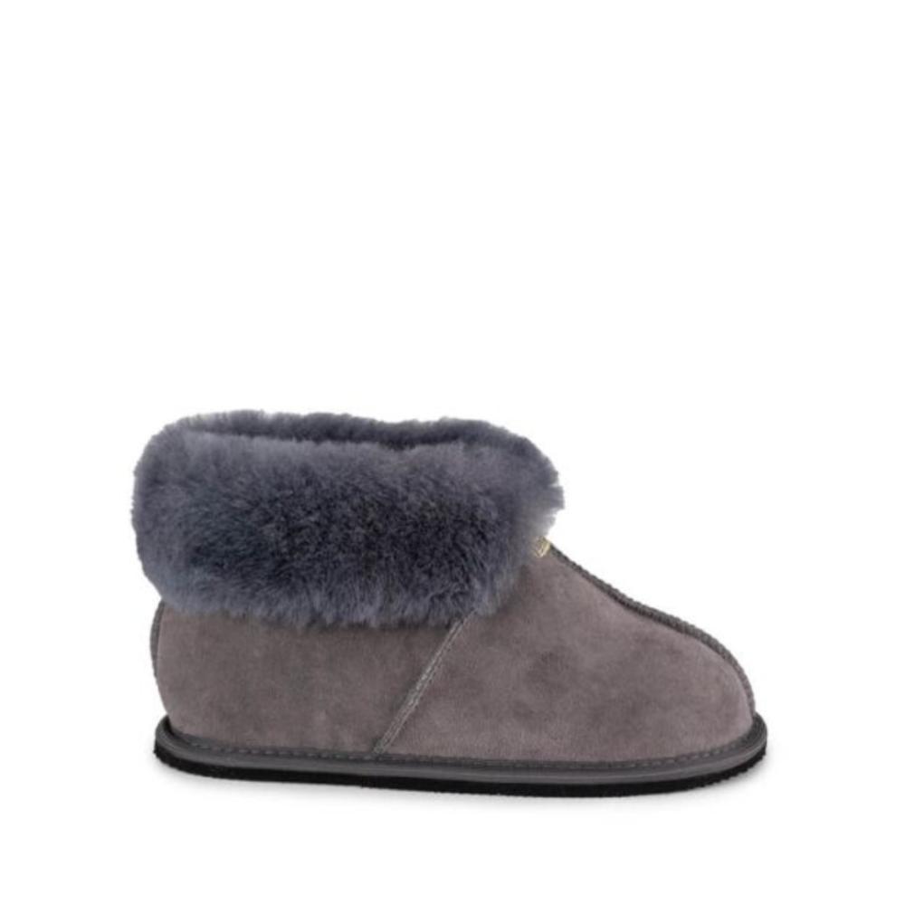 Zeazoo Ladies Sheepskin Dolly Slippers Grey | Happy Little Soles