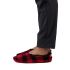 Cozy Sole Adult Plaid Soft Sole Slippers Red