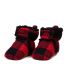 Cozy Sole Red Plaid Soft Sole Slippers