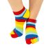 ToeToe Essential Anklet Toe Socks Striped Rainbow