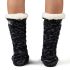 Cozy Sole Women's Cable Knit Slipper Socks Black