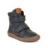 Froddo Barefoot Waterproof Winter Boots Dark Blue Leather