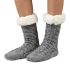 Cozy Sole Women's Cable Knit Slipper Socks Grey