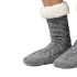 Cozy Sole Women's Cable Knit Slipper Socks Grey