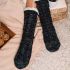 Cozy Sole Women's Cable Knit Slipper Socks Navy