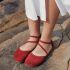 Shapen Orchid Sandals Bordeaux Suede