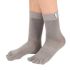 ToeToe Outdoor Wool Mid-Calf Toe Socks Grey