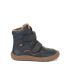 Froddo Barefoot Waterproof Winter Boots Dark Blue Leather