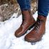 Peerko Adults Vegan Frost Zipper Boots Nut